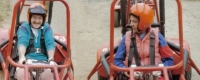 Evel Kievels, Mchel & Conall, on the dune buggies, Southern Oregon 1988