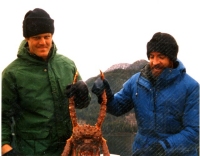 Crab fishing with Joe & Kevin in Alaska in the mid 80s. Photo courtesy of Joe Burke