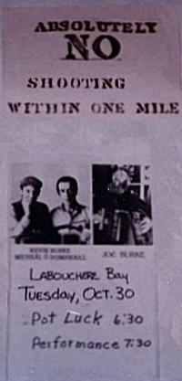 Gig poster for Labouchere Bay, Alaska in the mid 80s. Photo courtesy of Joe Burke