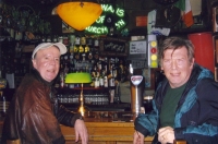 With Kevin Burke in McGowan's, Mcheal's local in Churchtown. His photo now hangs there, where he used to sit.